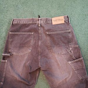 Nautica 34/30 Gray Baggy Cargo Jeans